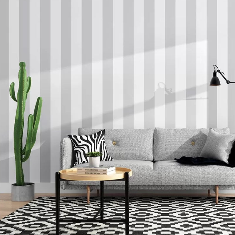 Waterproof Striped Wall Wallpaper with Self-Adhesive Backing