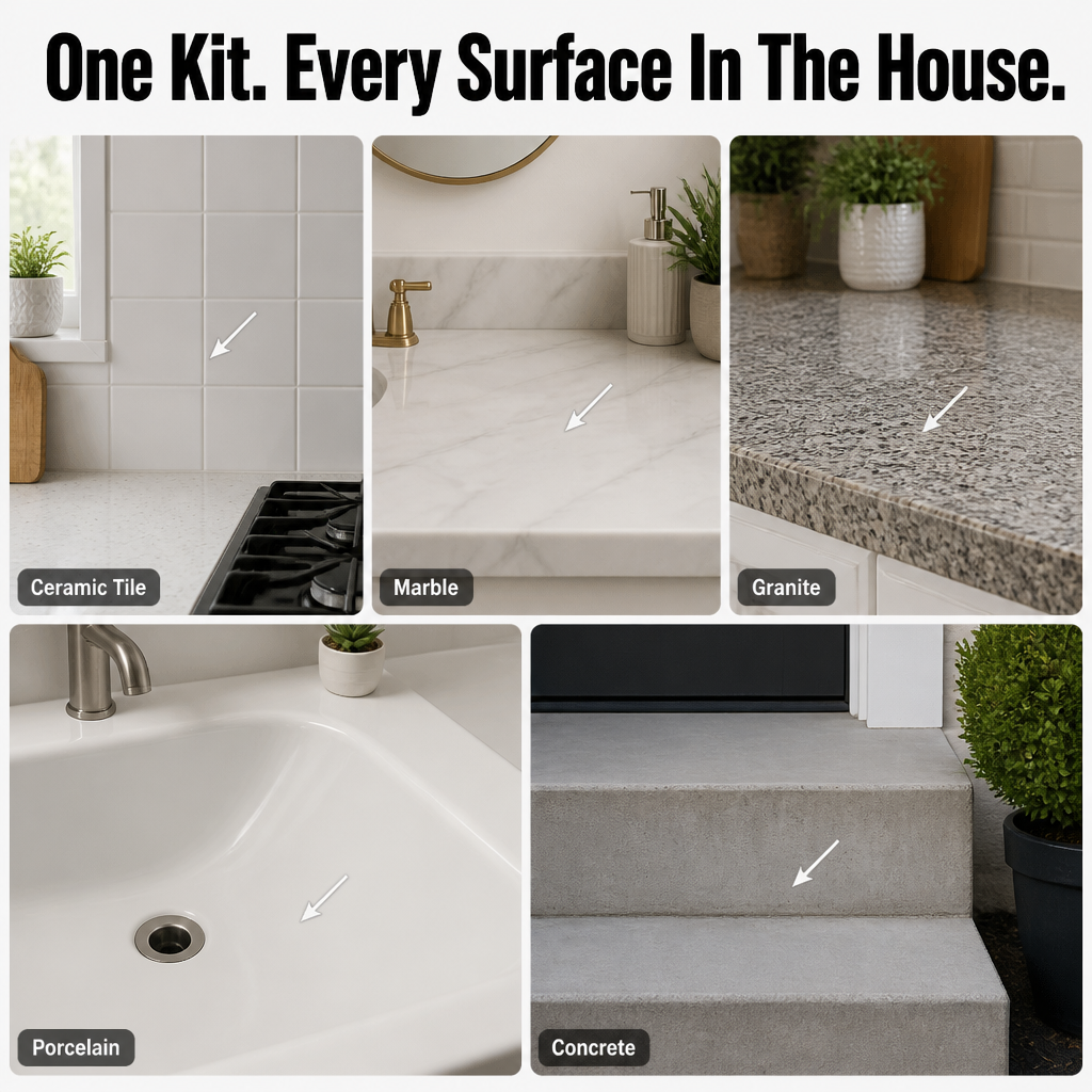StoneMend™ — Repair Cracks, Chips & Holes in Tiles, Sinks & Stone