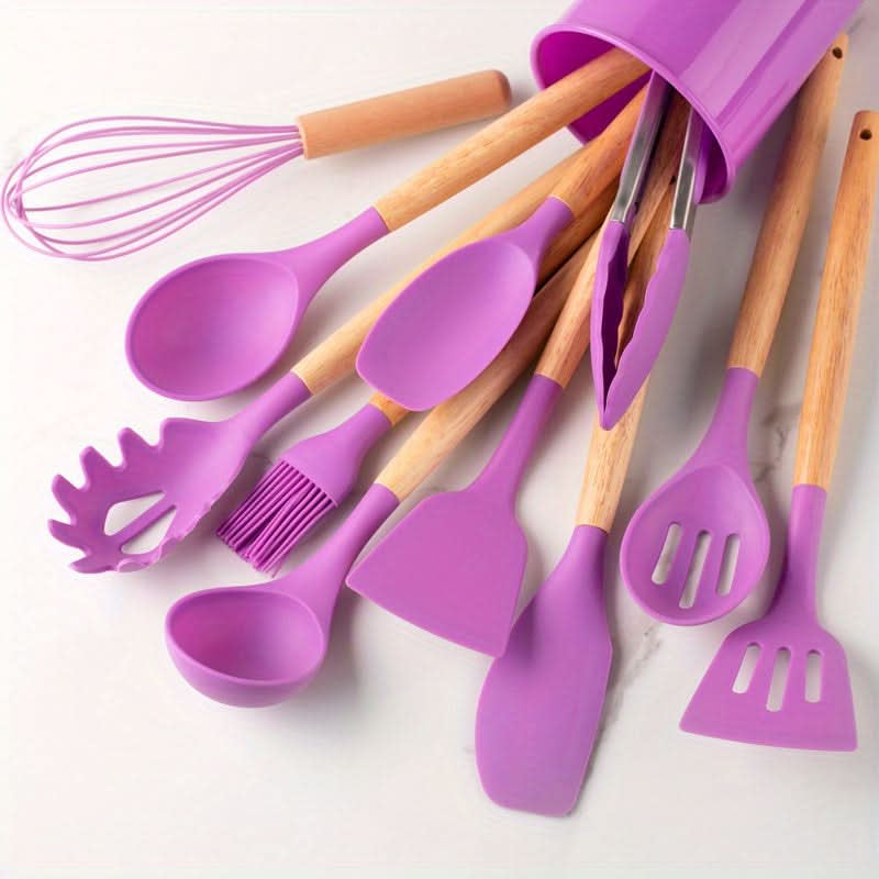 Complete 12-Piece Silicone Utensil Collection | Durable & Easy Clean