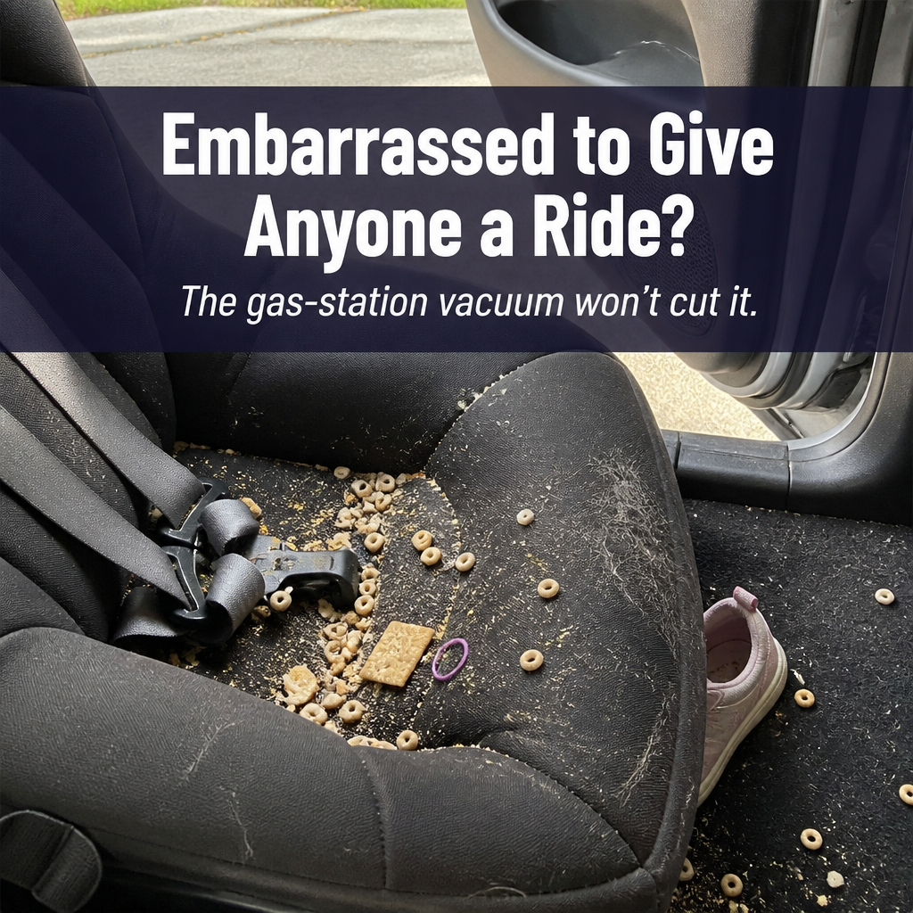 TurboSweep™ — Vacuum and Blow Clean Your Entire Car with One Charge