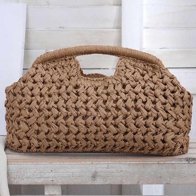 Woven Raffia Shoulder Bag in Elegant Design