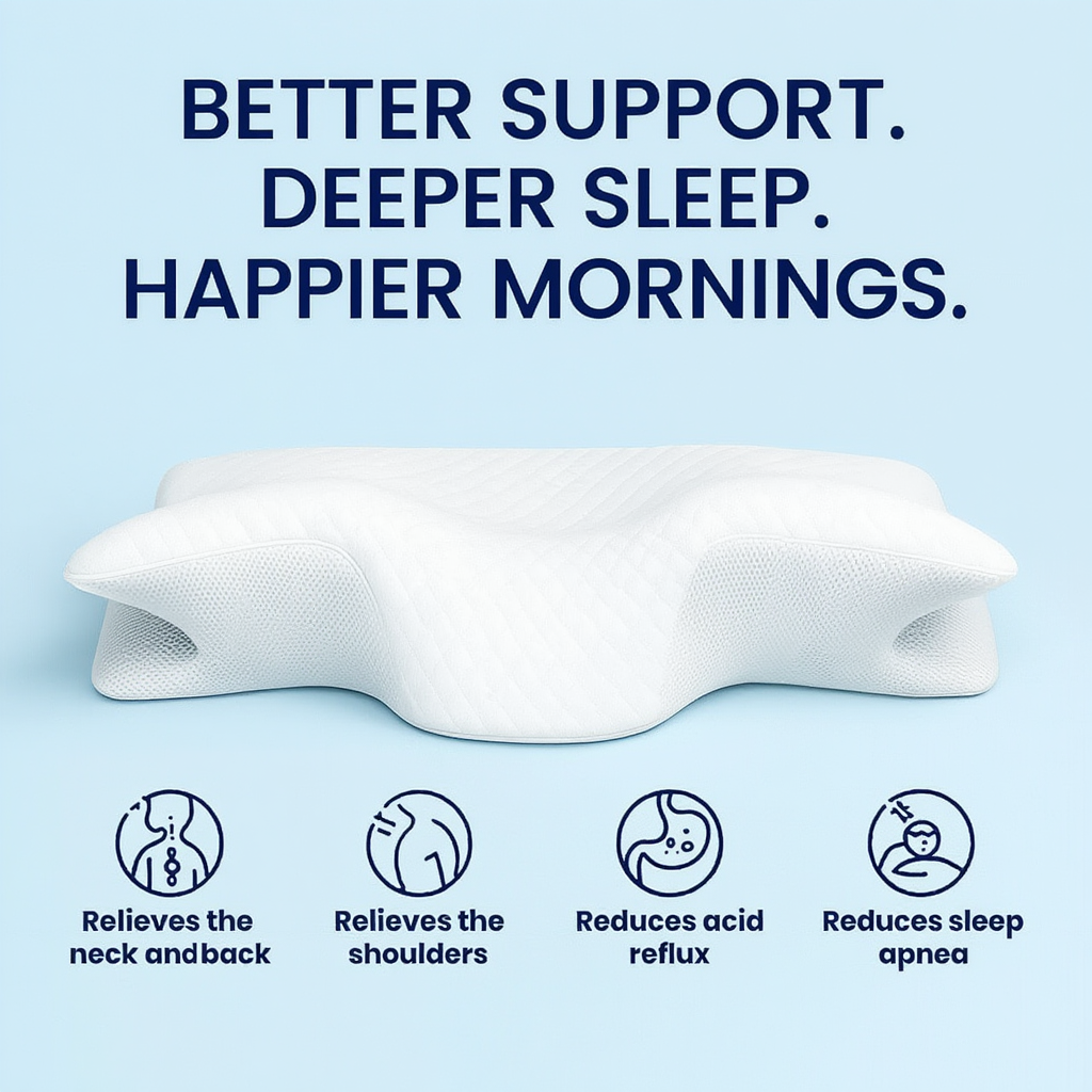 Contour Memory Foam Pillow for Cervical Neck Support - Orthopedic