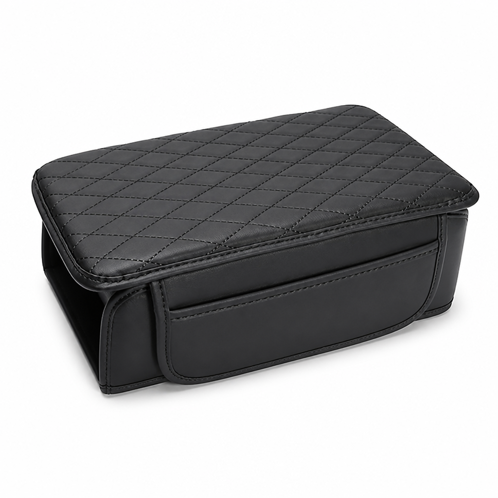 PU Leather Built-In Storage Armrest Mat