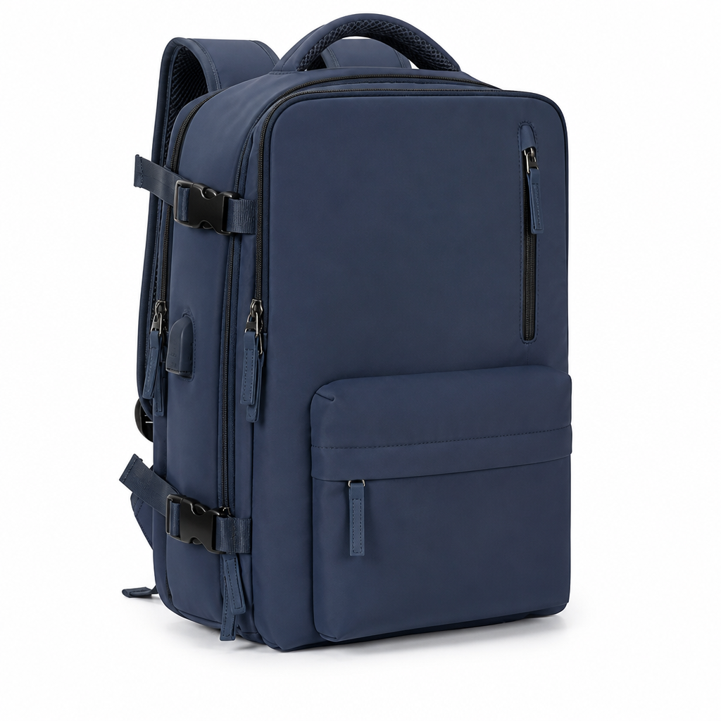 Water-Resistant Shoe Compartment & USB-Charging Travel Backpack (Fits 14-Inch Laptop)