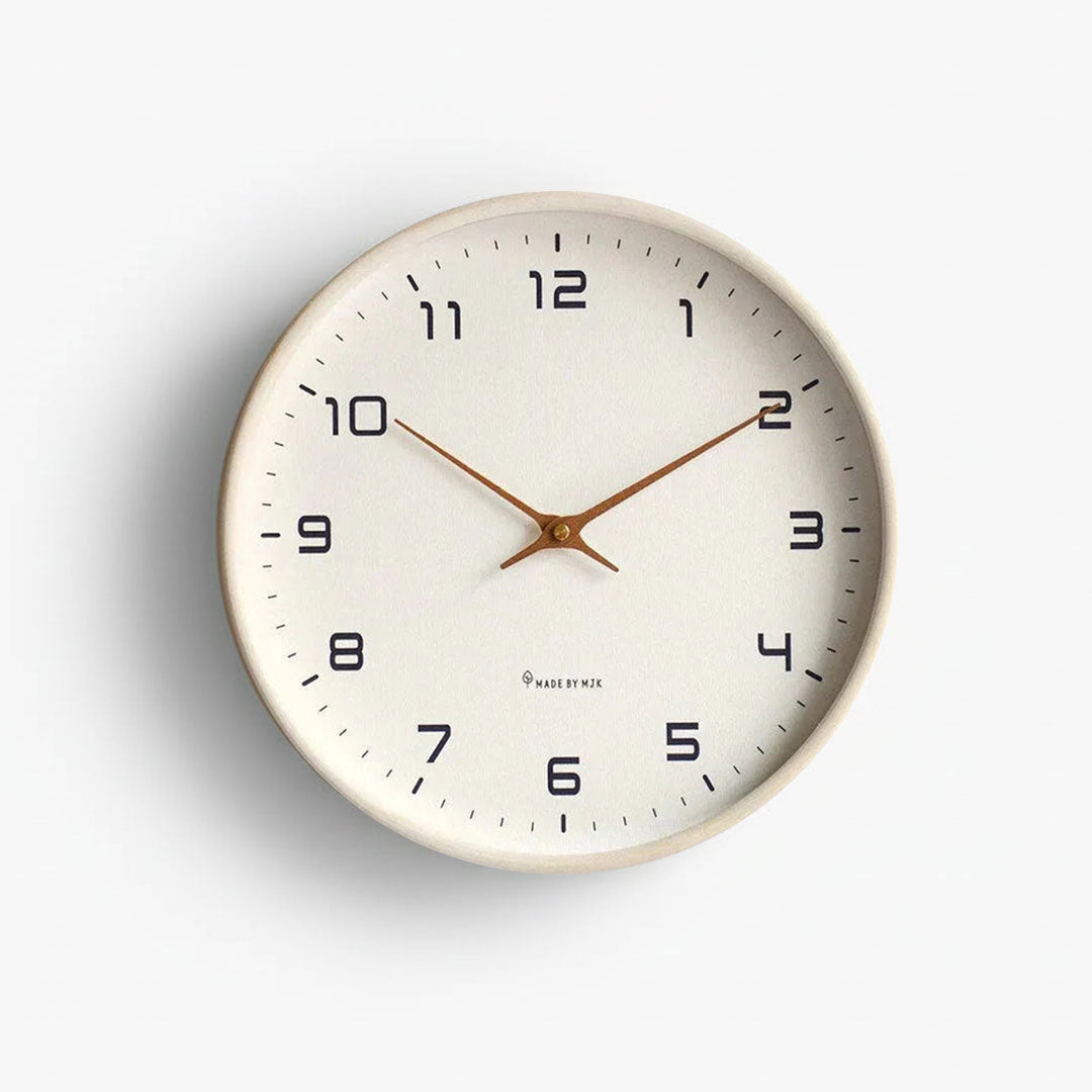 Wooden Wall Clock in Minimalist Design – Silent Operation