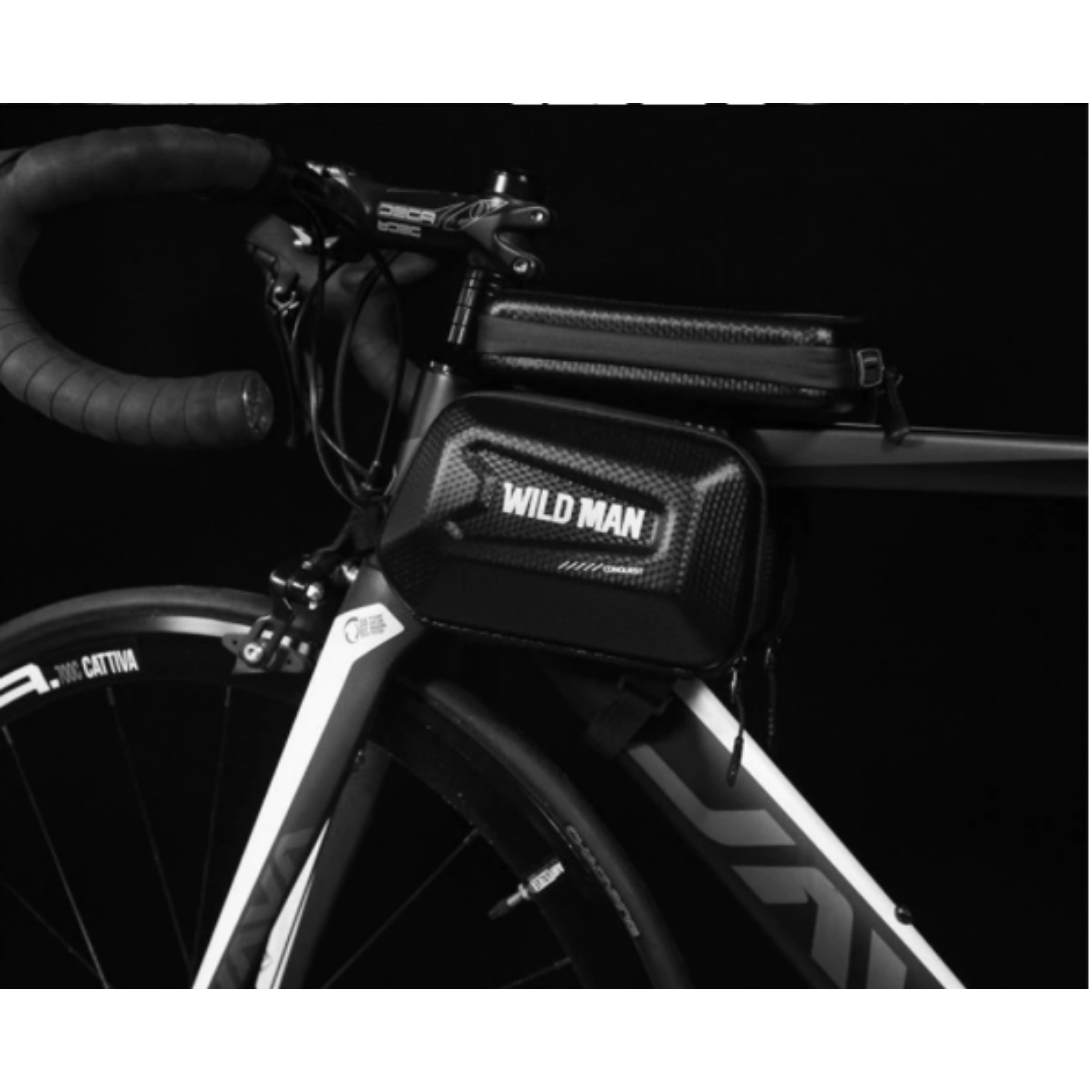 Bike Frame Bag with Waterproof Hardcase – Touchscreen Window & Headphone Port