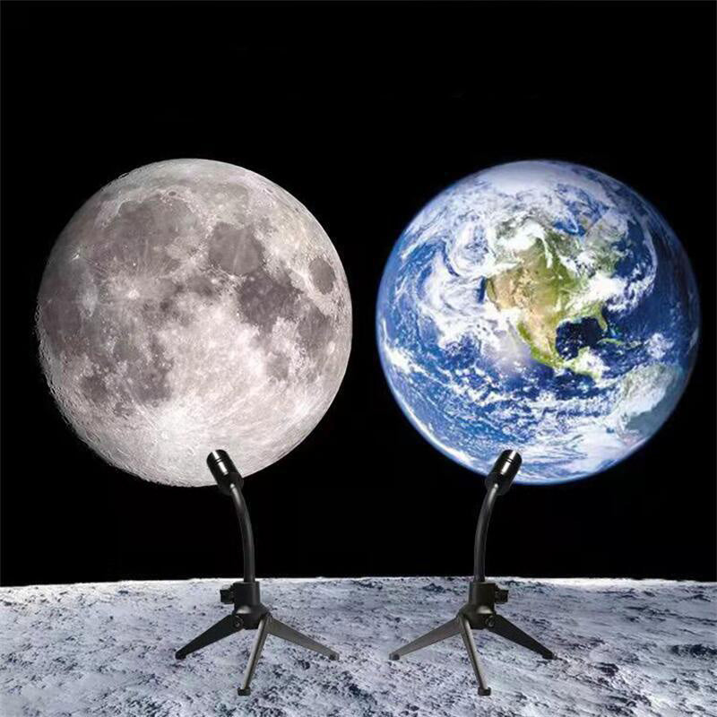 LED Lamp for Celestial Projection with Adjustable Neck and Two Films