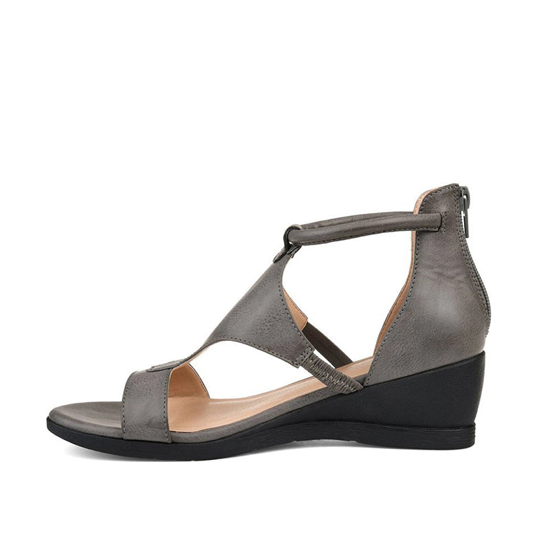Strappy Wedge Sandals with Comfortable Footbed