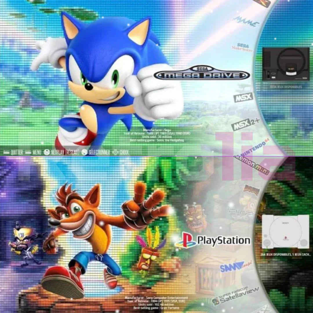 Classic Game Hub 64GB with Dual Controllers - 20,000+ Titles