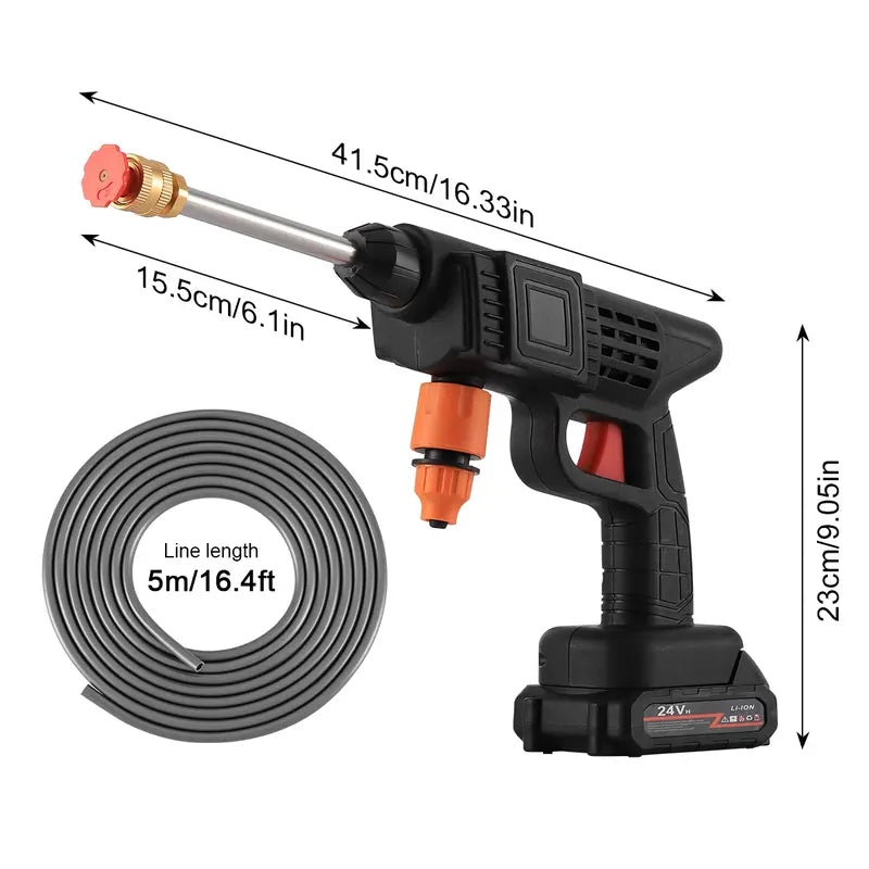 Portable Electric Pressure Cleaner 380 PSI with Foam Dispenser & 33ft Hose