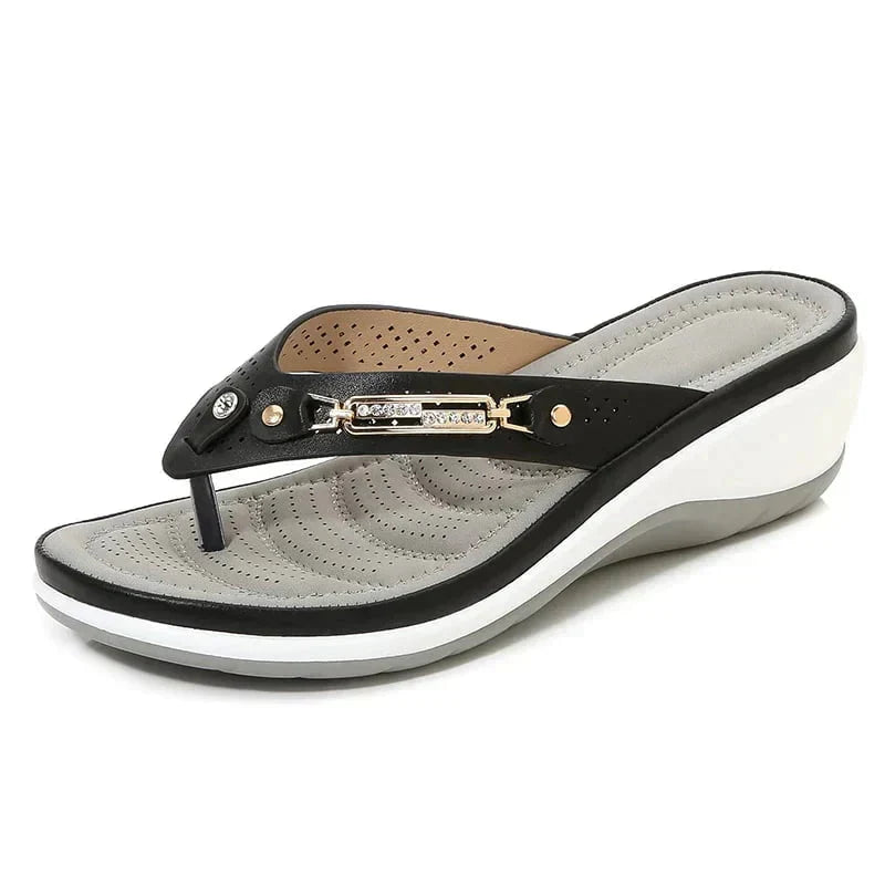 Women's Sandals with Orthopedic Sole and Toe Separator Design