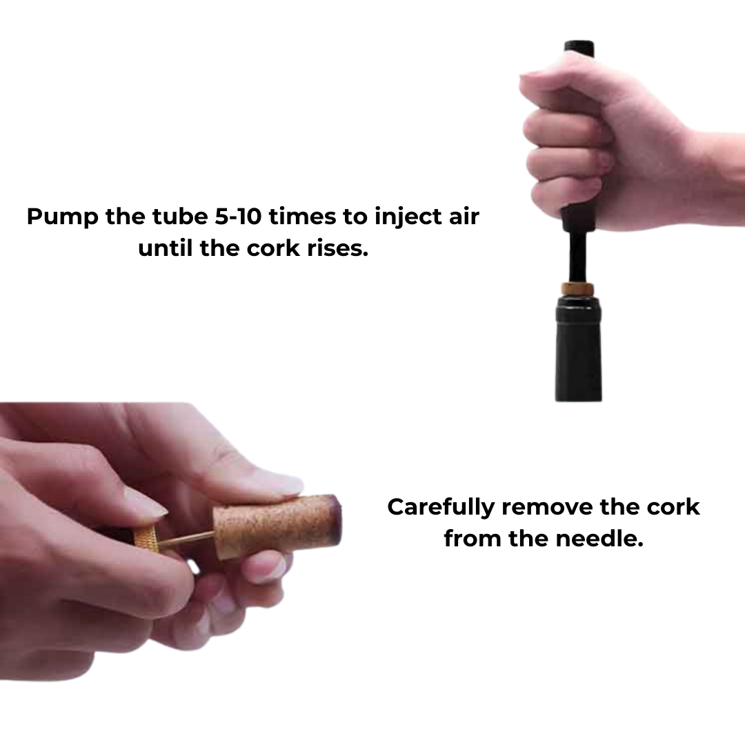 Stainless Steel Corkscrew with Air Pressure Wine Opener