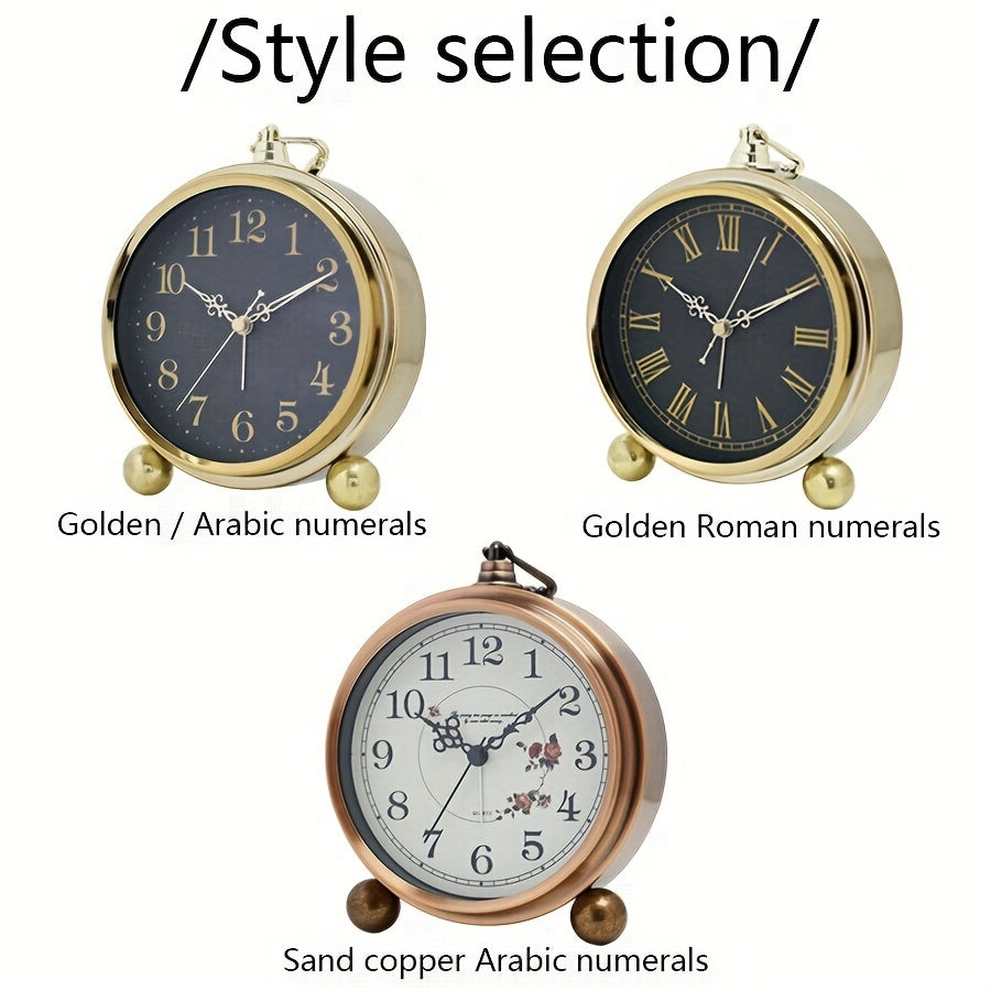 Timeless European-Style Silent Desk Clock for Peaceful Spaces
