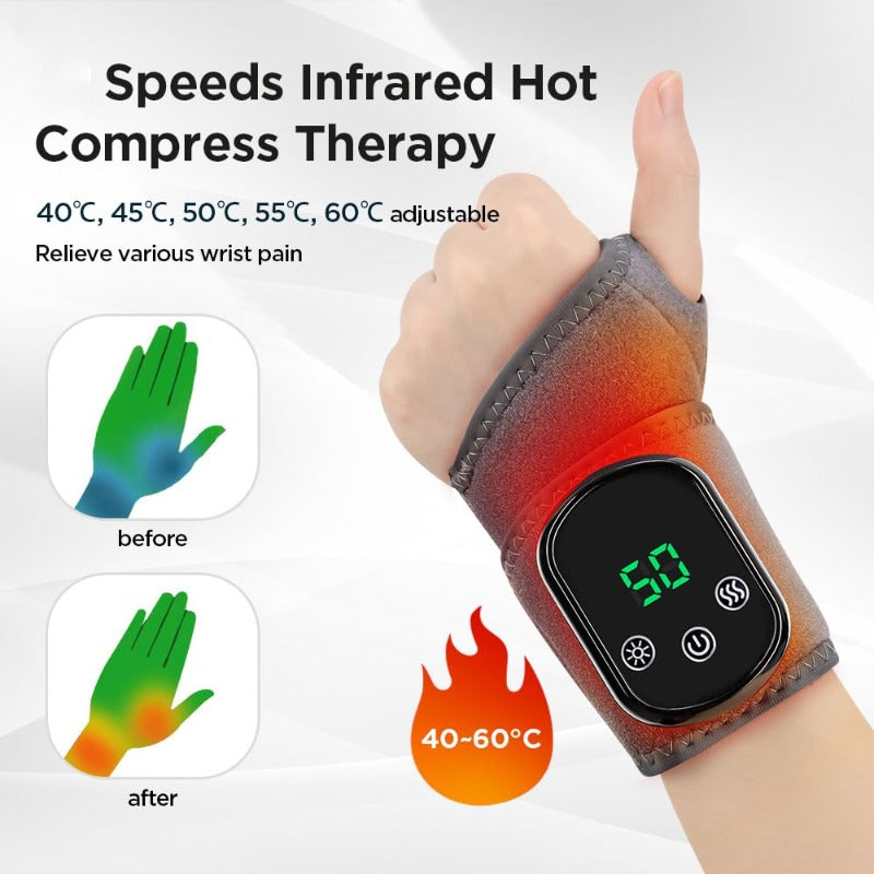Rechargeable Heat and Vibration Wrist Massage Wrap
