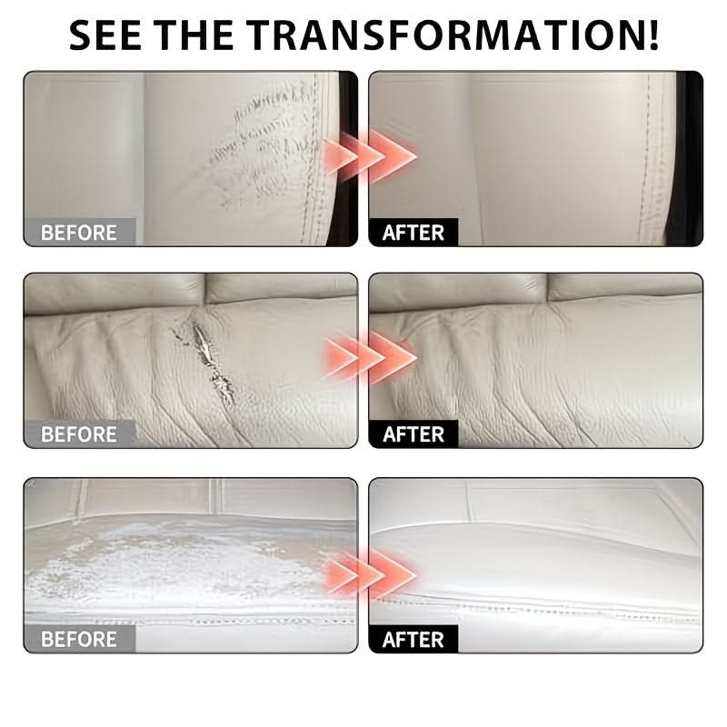 White Leather Repair Cream with Brush for Edge Filling