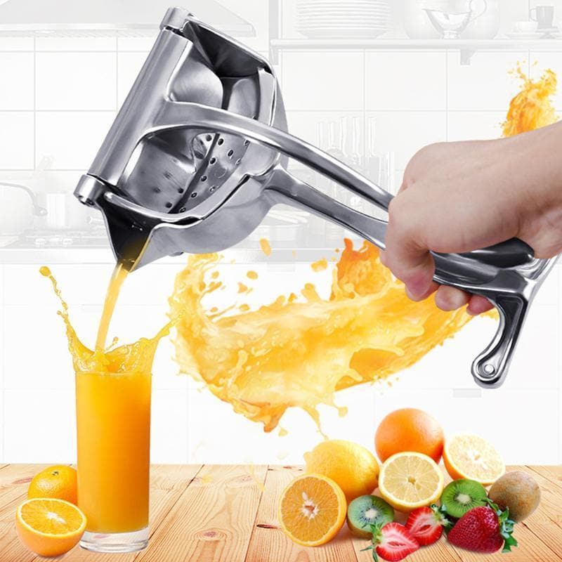 Manual Fruit Juicer | Citrus Press in Stainless Steel | Lever Grip with Non-Slip Design | PureSqueeze