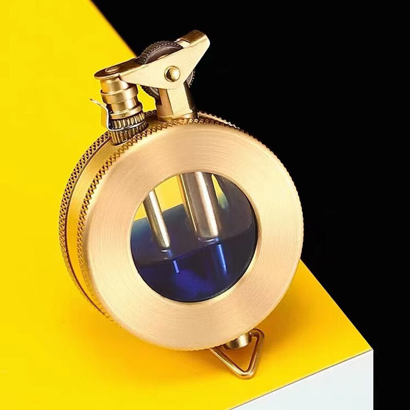 Classic Refillable Pocket Lighter - Vintage Retro Gas Lighter for Collectors