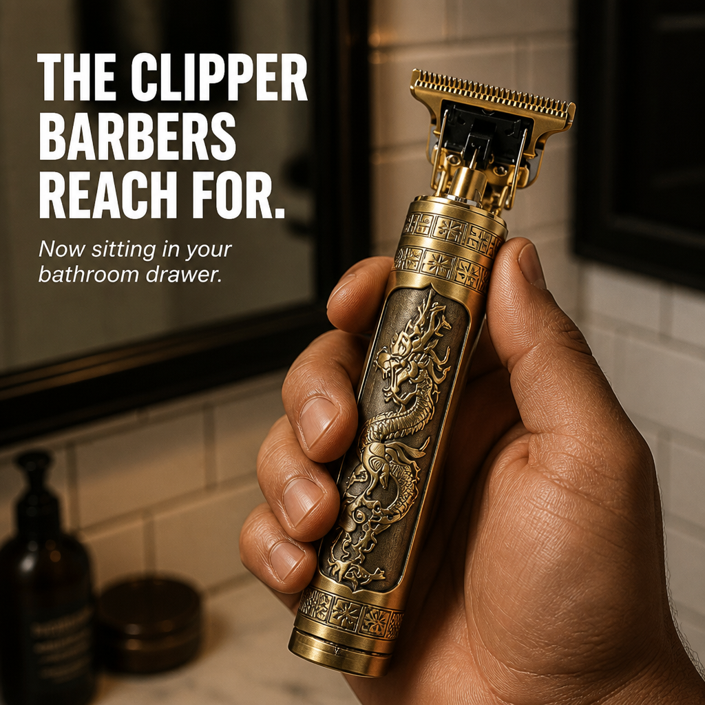 EdgeCraft™ Vintage T-Blade Trimmer — Shape Fades & Edges with Pro Barber Precision