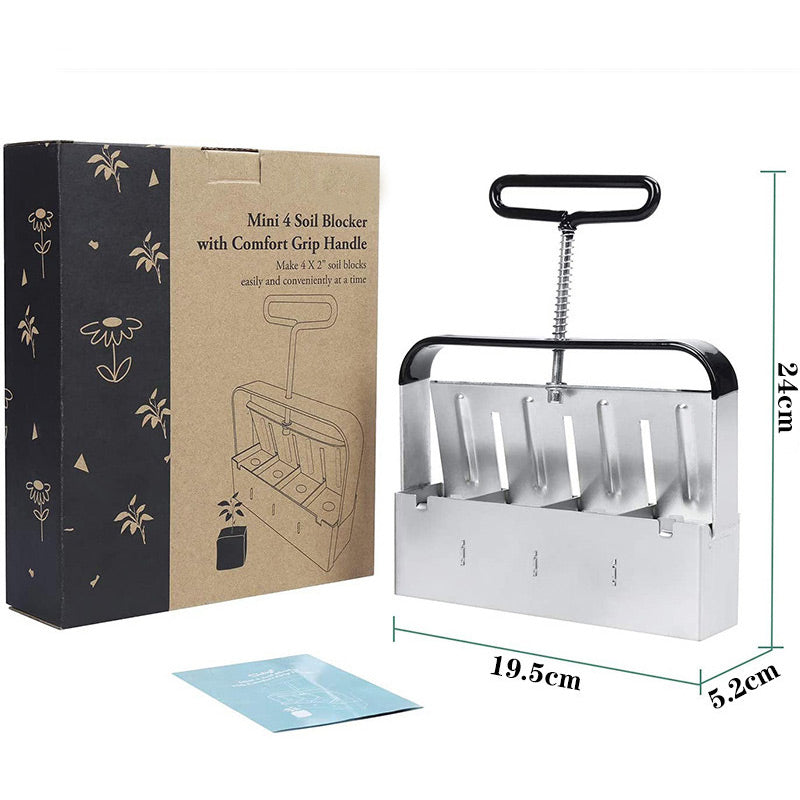 Earth Block Press in Stainless Steel – Eco-Friendly Seed Starting Tool