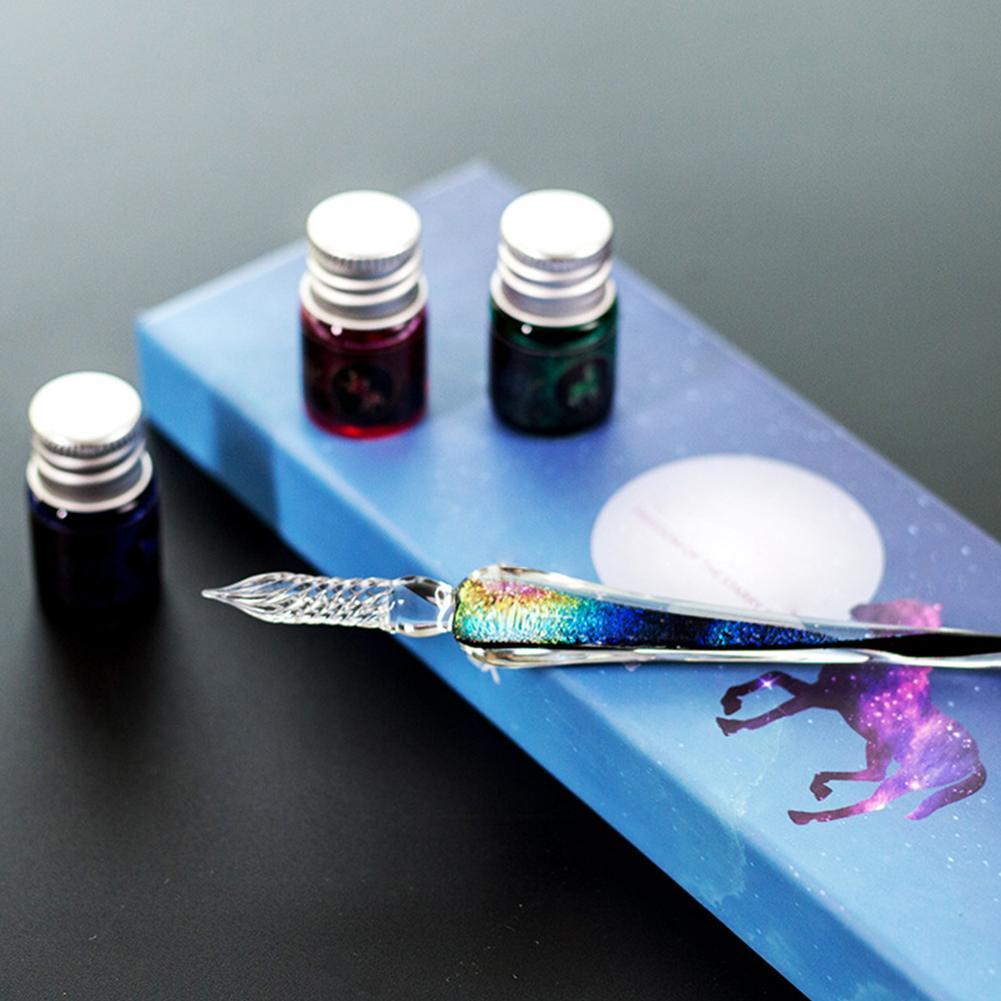 Spiral Tip Crystal Glass Pen Nib