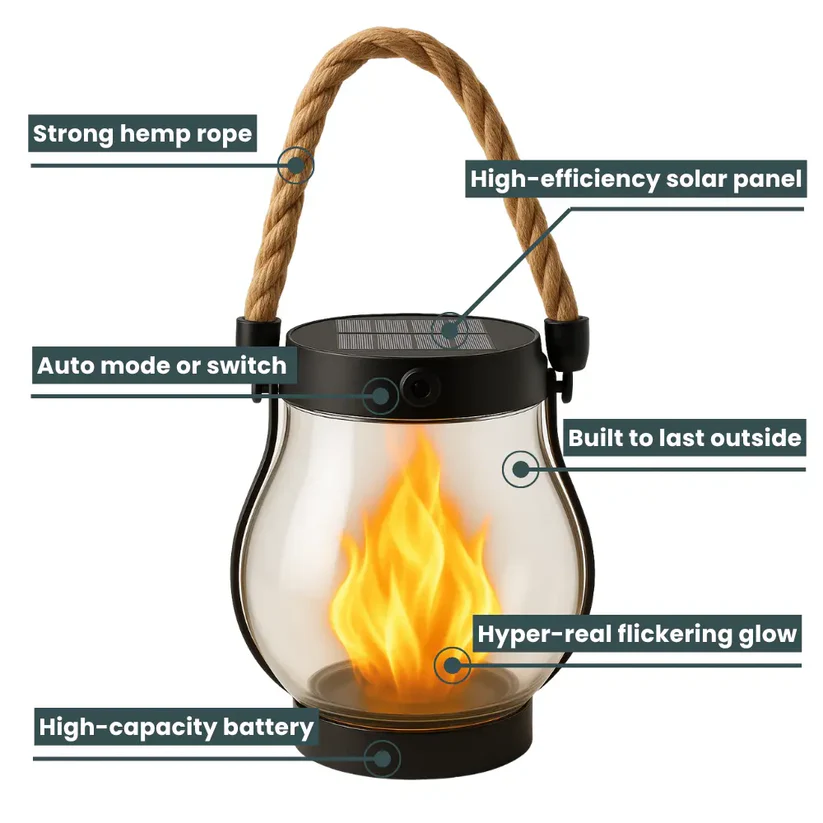 EmberLux™ — Ignite Cozy Nights with Safe, Stunning Solar Flame Glow