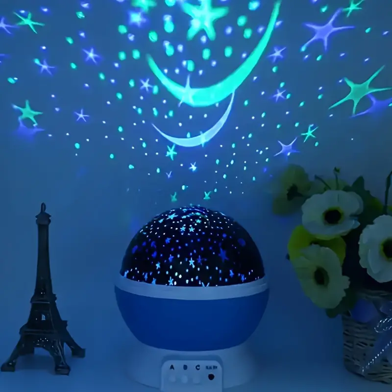 Night Light Projector for Relaxation with Sky Images and Music
