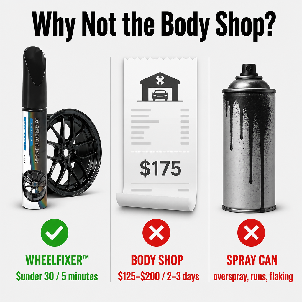 WheelFixer™ — Hide Curb Rash & Revive Factory Gloss-Black Rims in Minutes