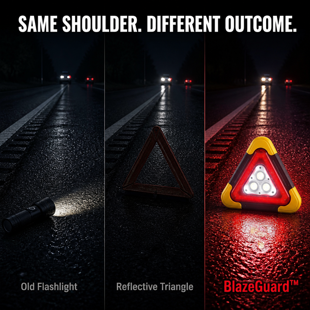 BlazeGuard™ — Bright, Flood Ready & Conquer Every Roadside Crisis
