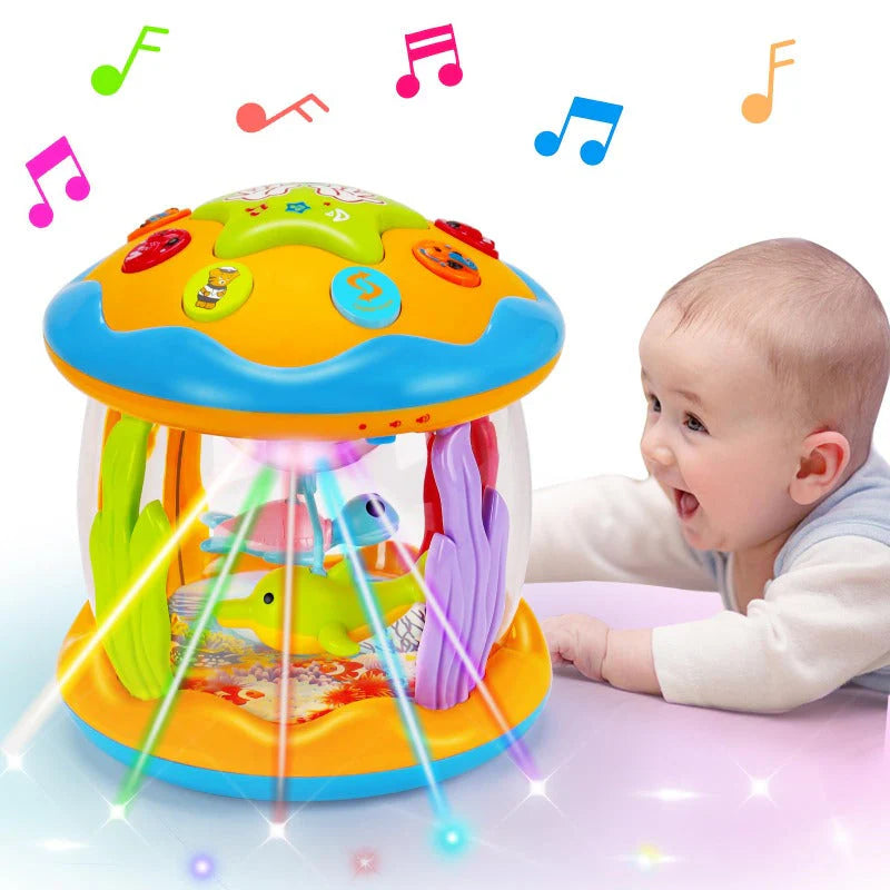 Musical Sea Animal Projector for Babies with Rotating Night Light