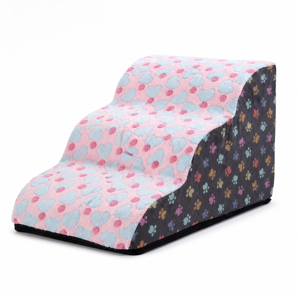 Non-Slip Plush Pet Stairs (2-5 Steps)