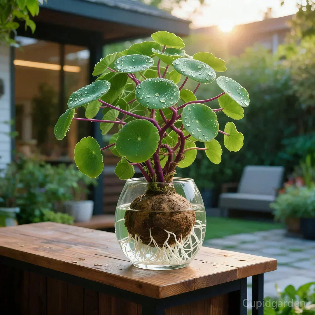 Potted Stephania Erecta Plant with Caudex Base