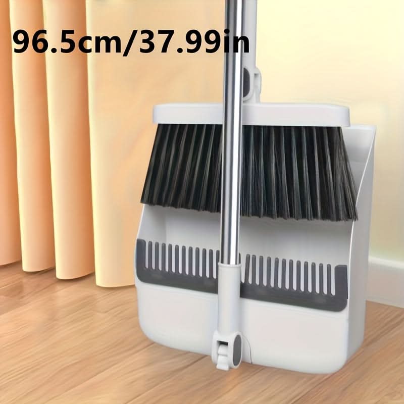 Cleaning Set with Long Handle Broom and Dustpan