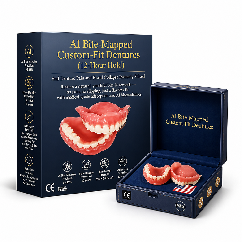 AI Bite-Mapped Custom-Fit Dentures (12-Hour Hold)