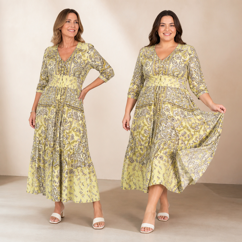 LunaFleur™ Long Floral Dress — Celebrate Every Curve with Featherlight Confidence