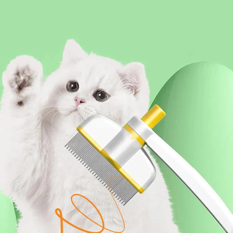 Grooming Comb for Cats and Dogs with Fur Eject Feature