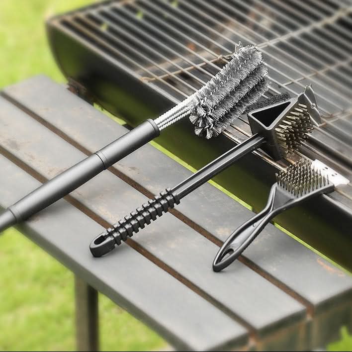 Outdoor Cooking Tool Set - Heavy-Duty Grill Brush