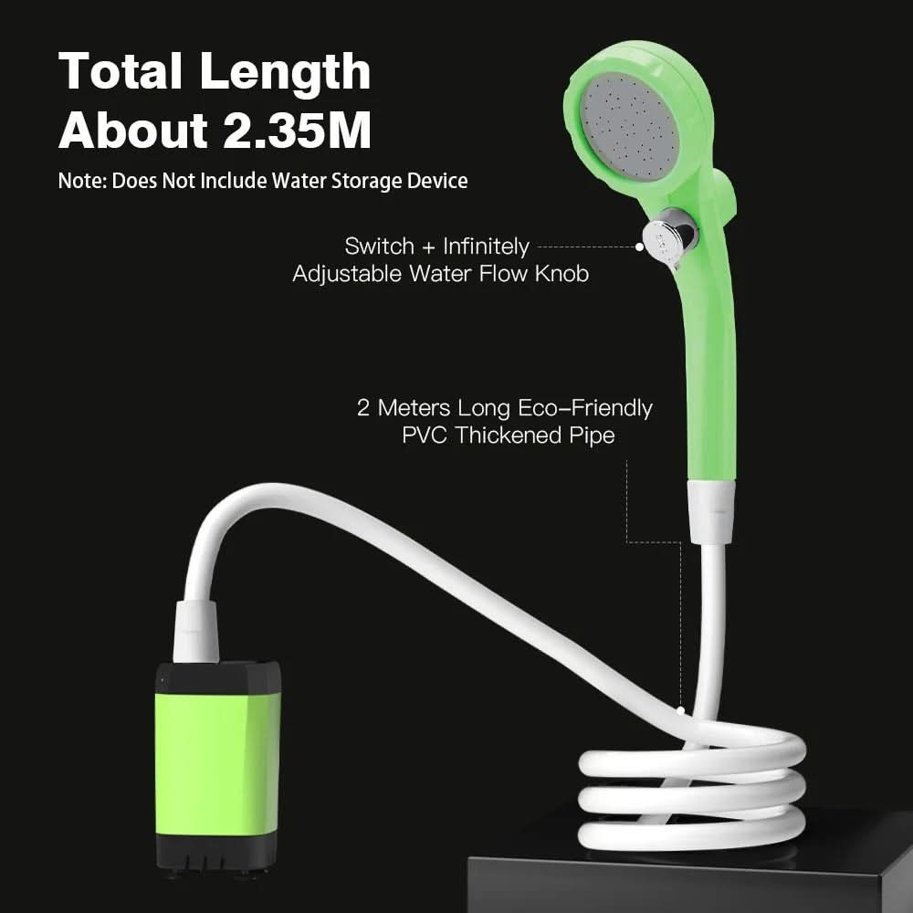 Portable Shower Pump for Camping with Digital Screen