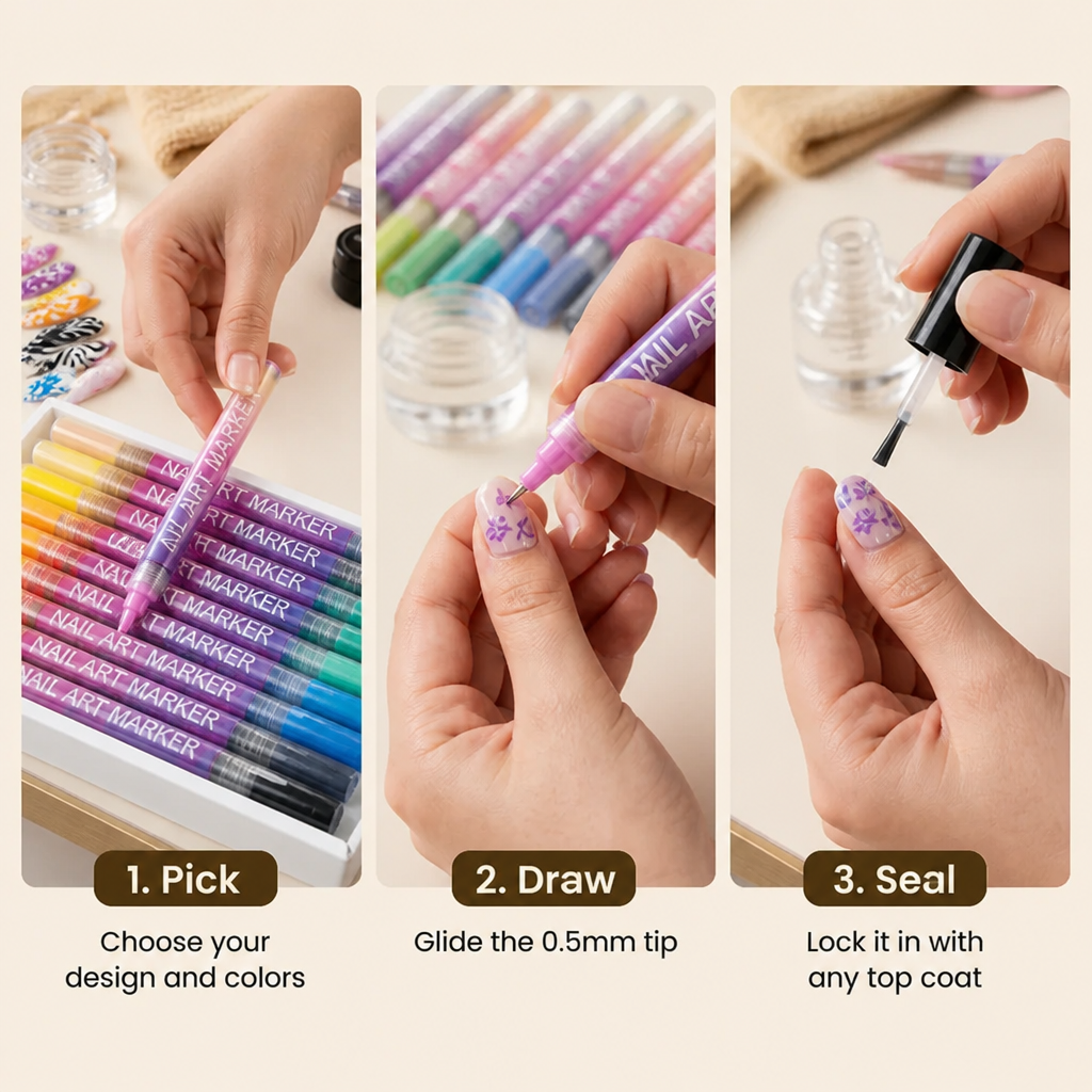 LumeFina™ Nail Art Markers — Create Intricate Nail Designs With Your Daughter, Ditch the Salon Visit