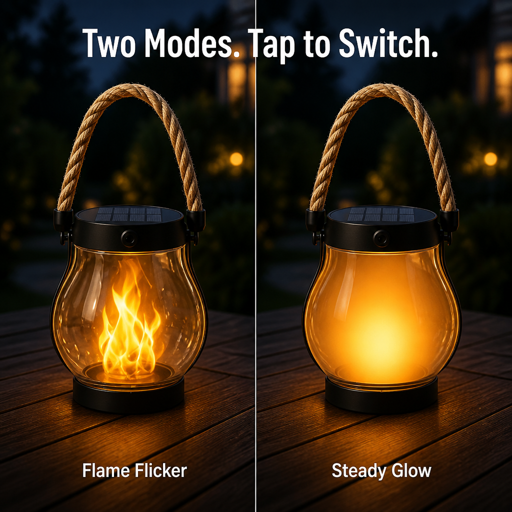 LumaFyre™ — Illuminate Your Patio All Night with Solar, No Wax or Wires