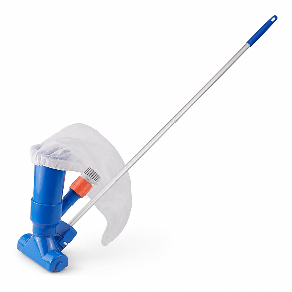 Hose-Powered Venturi Pool Vacuum (5-Section Pole & Mesh Bag)