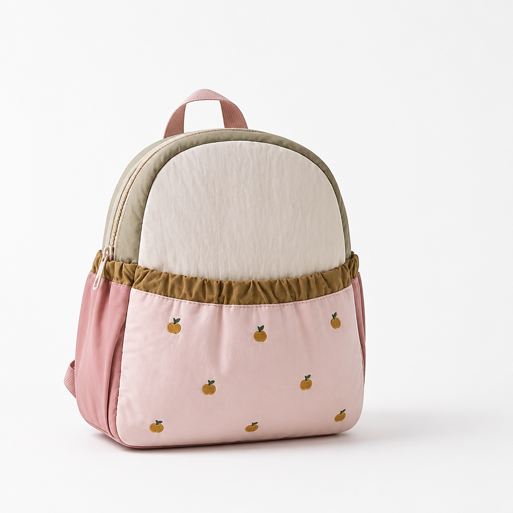 Lightweight Nylon Color-Block Kids Backpack