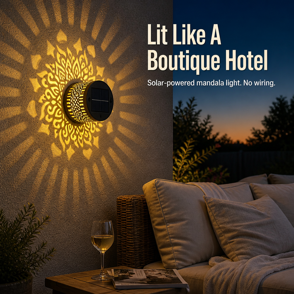LumiMyst™ — Project Hand-Cut Mandala Light onto Your Patio Walls Every Night