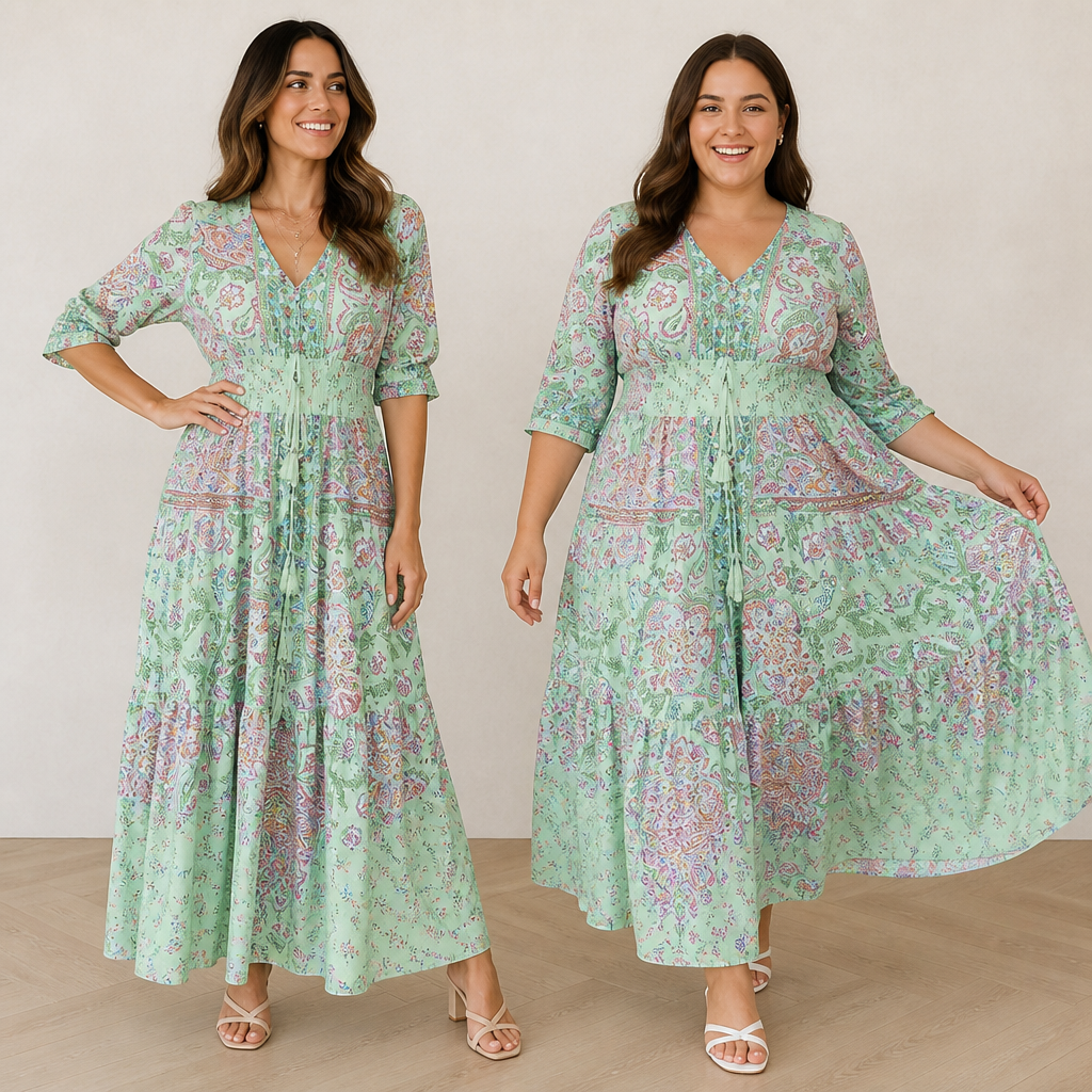 LunaFleur™ Long Floral Dress — Celebrate Every Curve with Featherlight Confidence