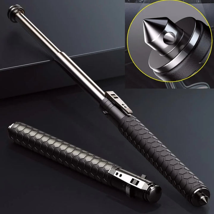 Adjustable Walking Stick for Self-Defense – One-Click Safety Tool