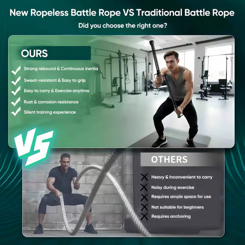 Home Fitness Equipment – Weighted Training Ropes with Springs