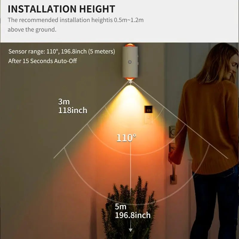 Motion Sensor LED Wall Light – Color Changing Feature