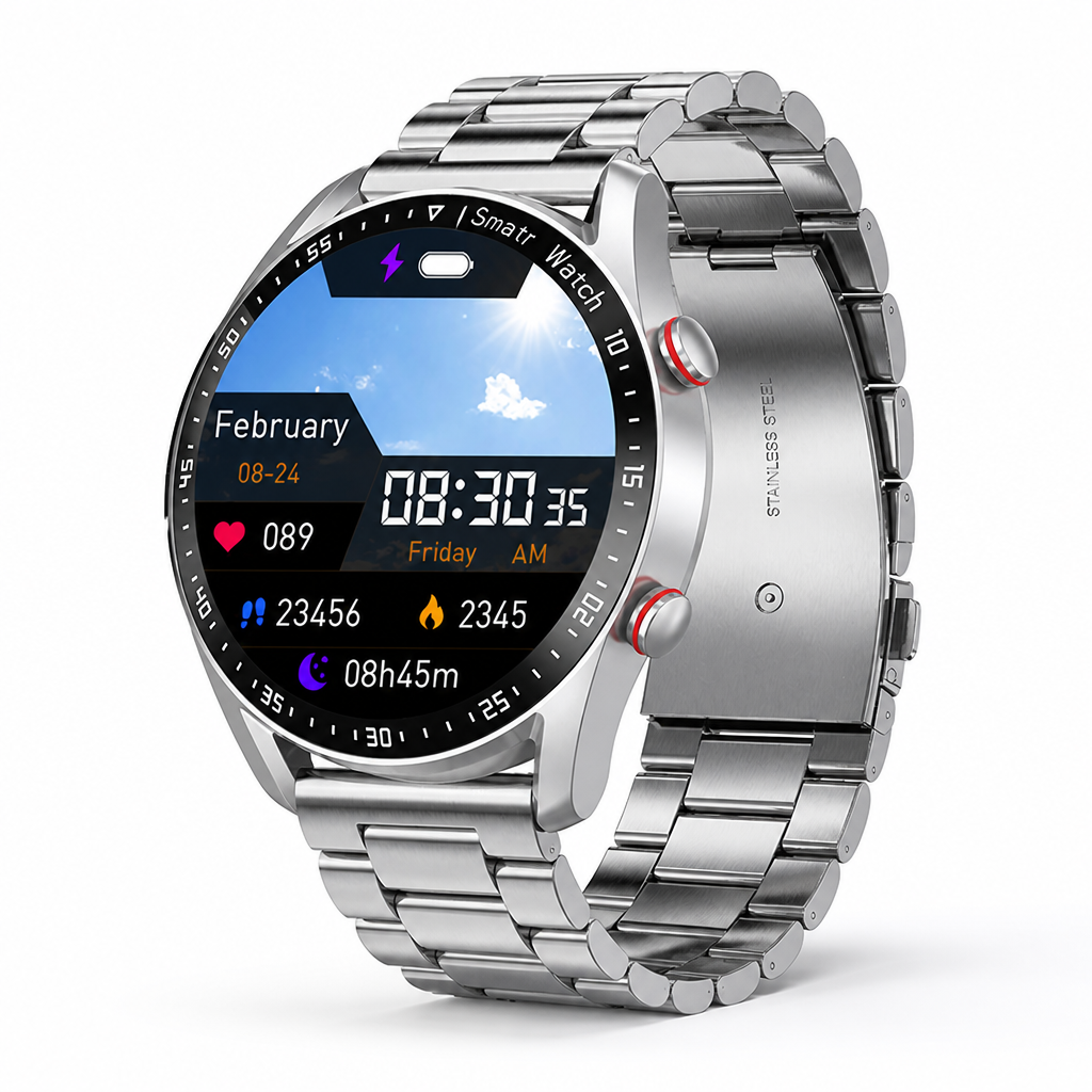 Health-Tracking & Bluetooth Smartwatch (IP67 Water-Resistant)