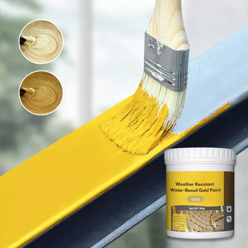 Water-Based Finish in Metallic Gold – Weather-Resistant Coating