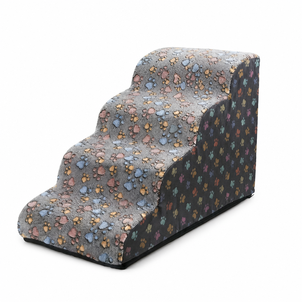 Plush Foam & Non-Slip Pet Stairs (Removable Washable Cover)