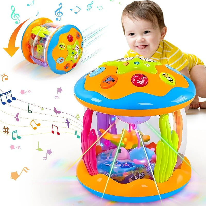 Musical Sea Animal Projector for Babies with Rotating Night Light